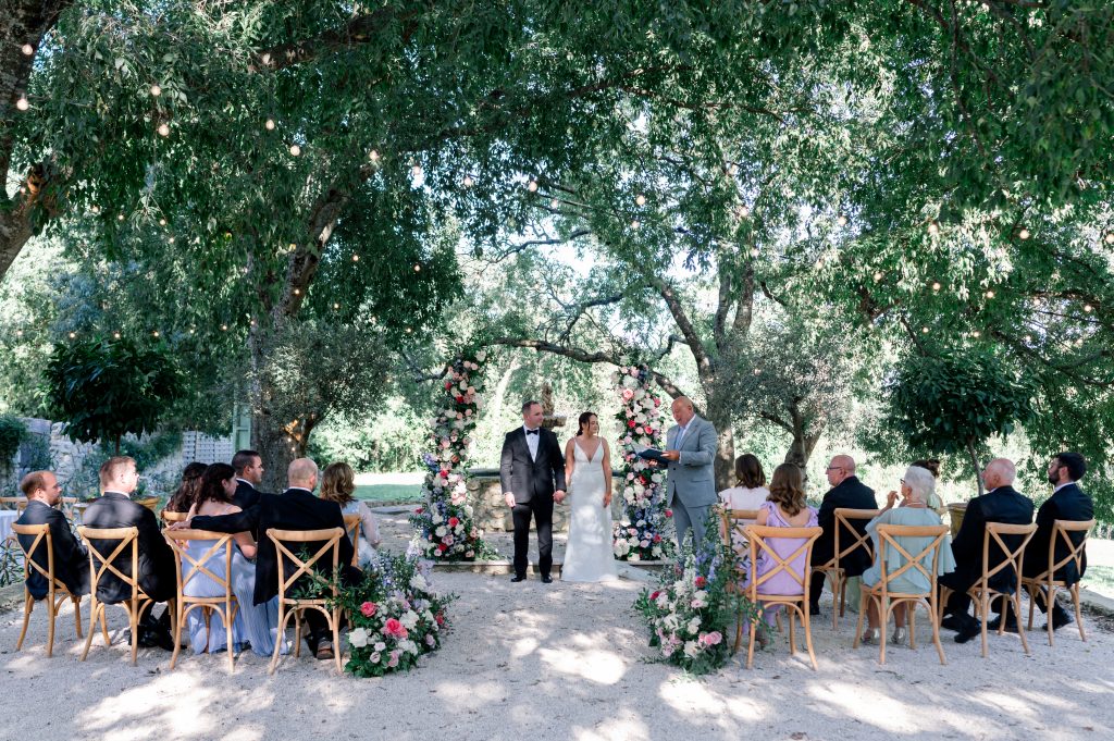 Anna and Ben's ceremony at la devèze, from the US to the south of france for their wedding